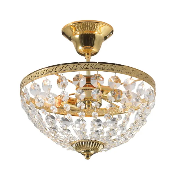 Lampa sufitowa Plafon Hanaskog 100486 Markslojd 2xE14 40W Złoty Przezroczysty Hit sprzedaży