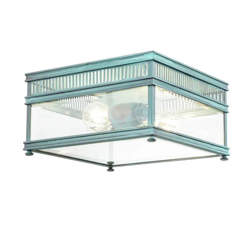 Zamów dziś Lampa sufitowa Plafon Holborn HOLBORN-F-VDG Elstead Lighting 2x60 W E27 Grynszpan