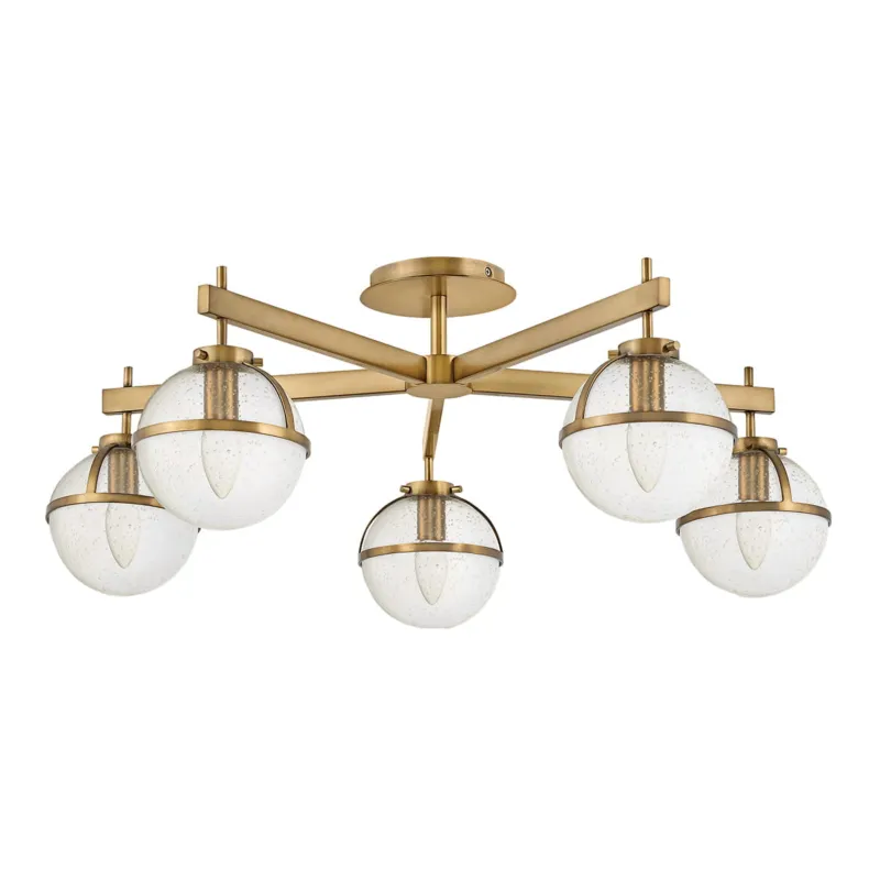 Nowy Lampa sufitowa Półplafon Hollis HK-HOLLIS-5-C-HB Elstead Lighting 5x40 W E14 Stary mosiądz