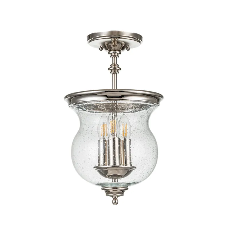 Hit cenowy Lampa sufitowa Półplafon Pickering Lane FE-PICKERING-LANE-SF-PN Elstead Lighting 3x40 W E14 Polerowany nikiel