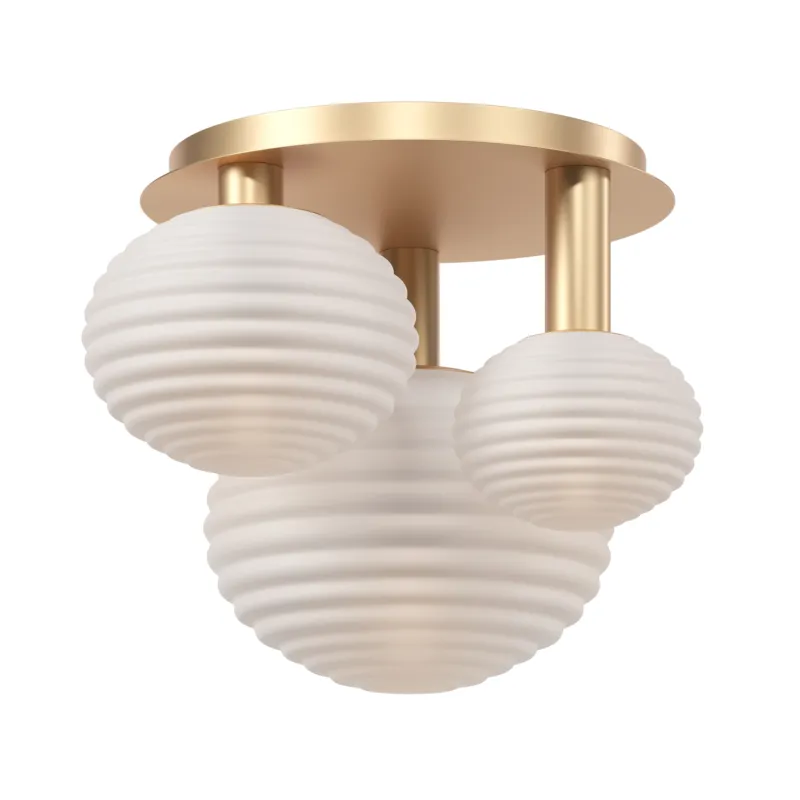 Lampa sufitowa Reels MOD268CL-03G Maytoni E14x40W Metal/Szkło Złoto/Biały Super okazja