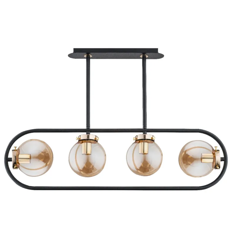 Hit cenowy Lampa sufitowa Saran 62148 Alfa 4xE14 LED Metal/Szkło Czarny