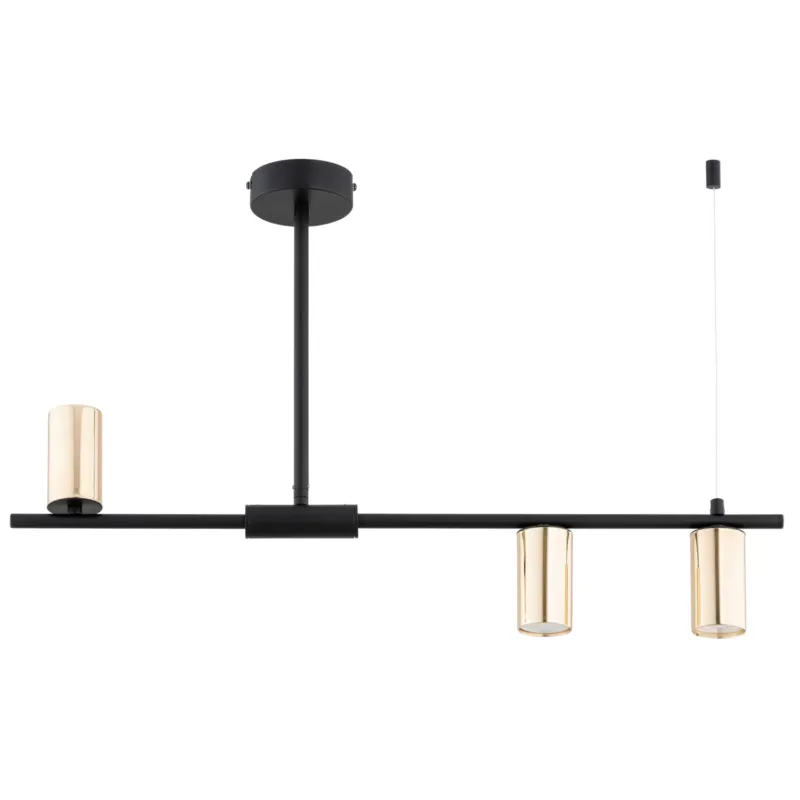 Ograniczona ilość Lampa sufitowa Uranos 62537 Alfa 3xGu10 LED Metal Czarny - Złoty