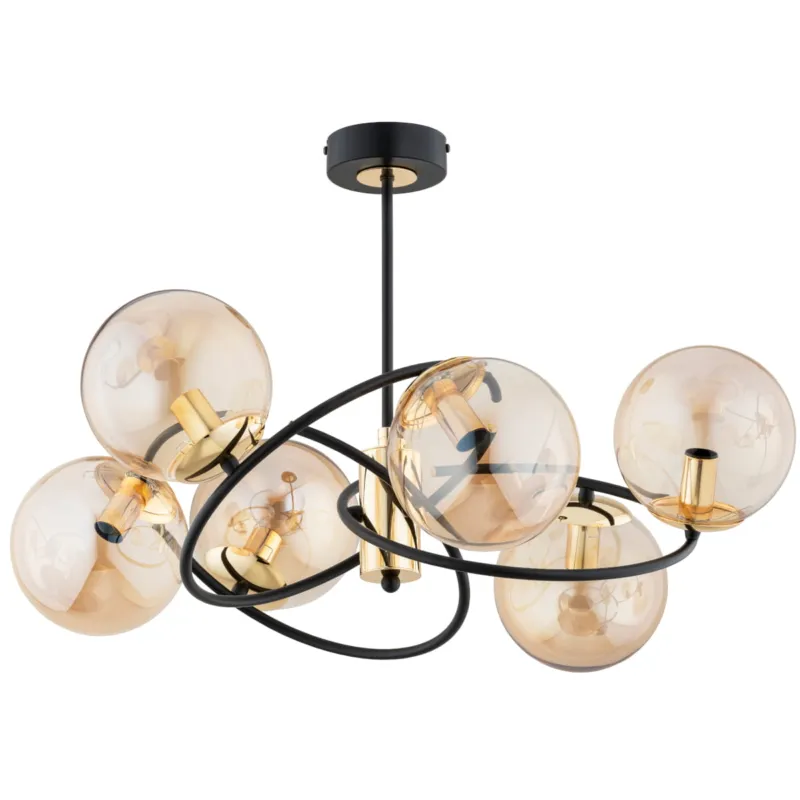 Taniej Lampa sufitowa Wiromat 63220 Alfa 6xE14 LED Metal Złoty
