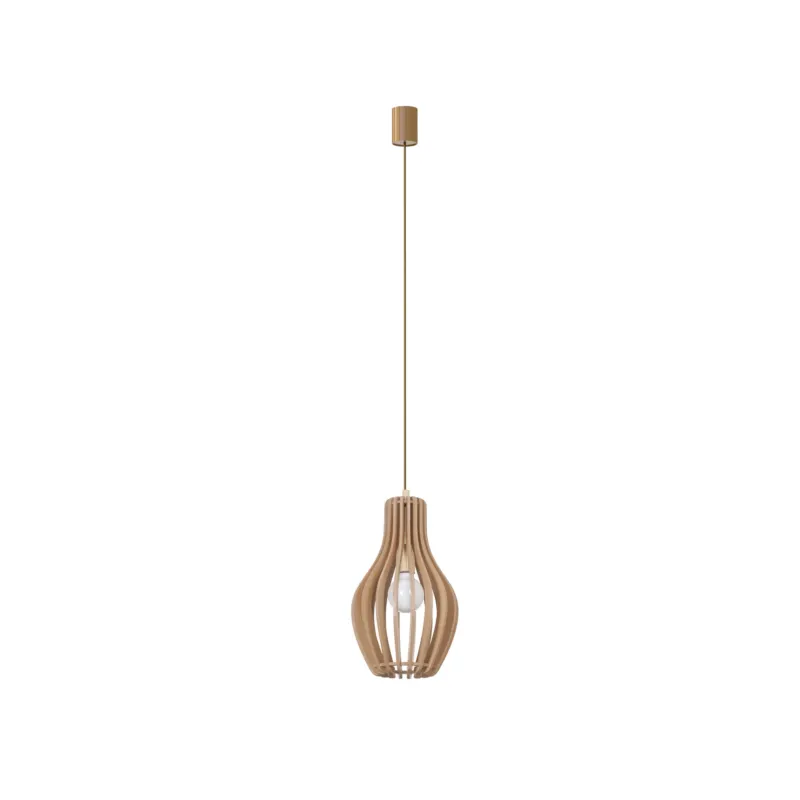 Wybór klientów Lampa sufitowa wisząca IKA A 4171 Nowodvorski 1x25W E27 Sklejka Naturalne drewno