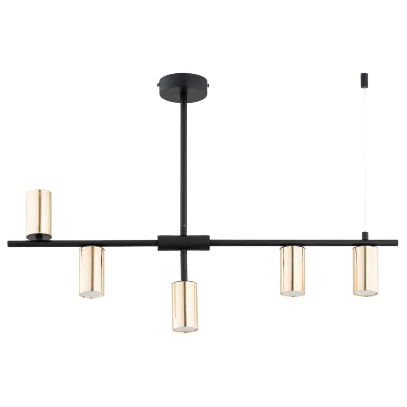 Wyprzedaż Lampa sufitowa Saur 63325 Alfa 5xGu10 LED Metal Czarny - Złoty