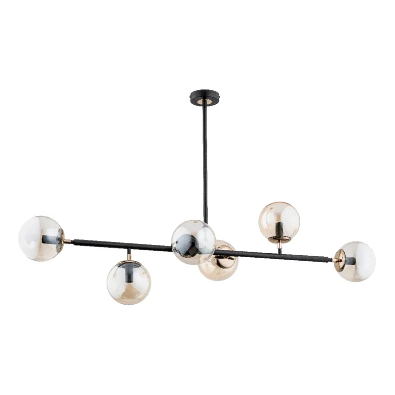 Lampa sufitowa Sergio 63026 Alfa 6xE14 LED Metal Czarny - Stare Złoto Ekspresowa dostawa