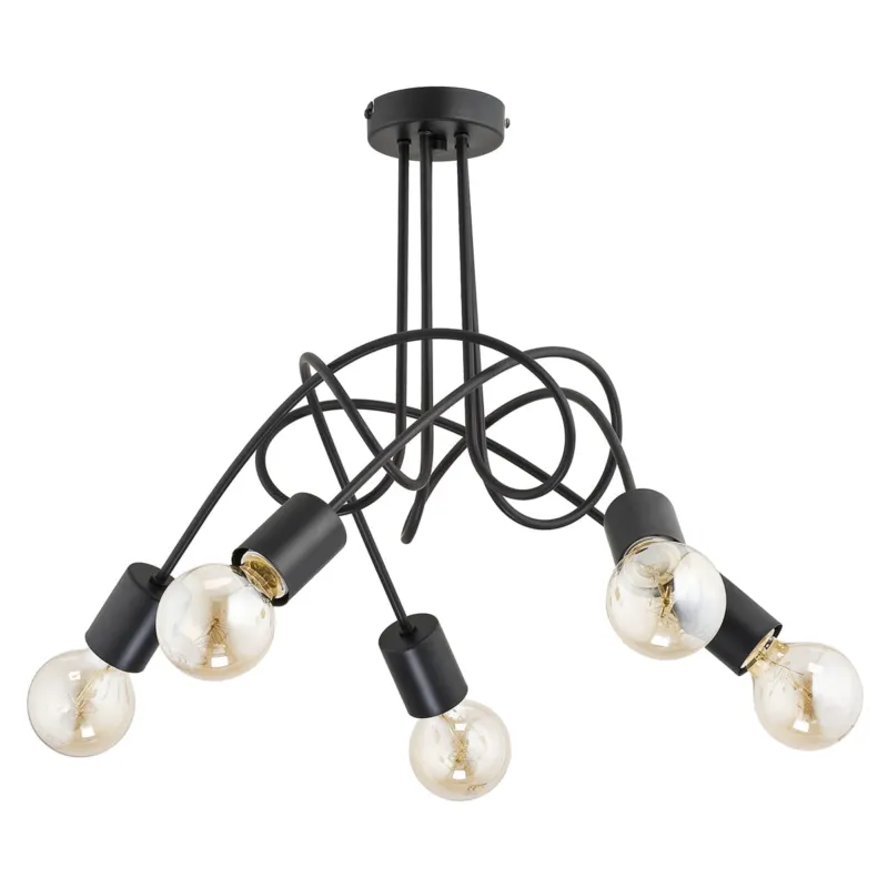Super okazja Lampa sufitowa Tango 23175 Alfa 5xE27 LED Metal Czarny