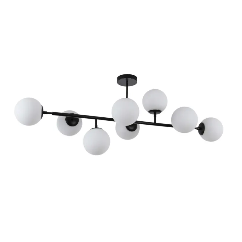 Lampa sufitowa żyrandol Dorado LP-002/8P BK Light Prestige 8xE14 Metal Czarny/Biały Tani