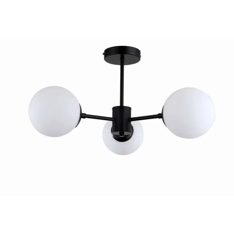 Rabat Lampa sufitowa żyrandol Roma LP-1345/3P BK Light Prestige 3x E14 Metal Czarny/Biały