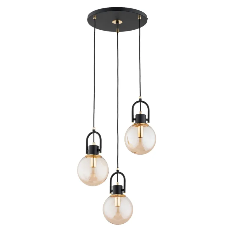 Wysoka jakość Lampa wisząca 62433 Alfa 3xE14 LED Metal Czarny - Złoty
