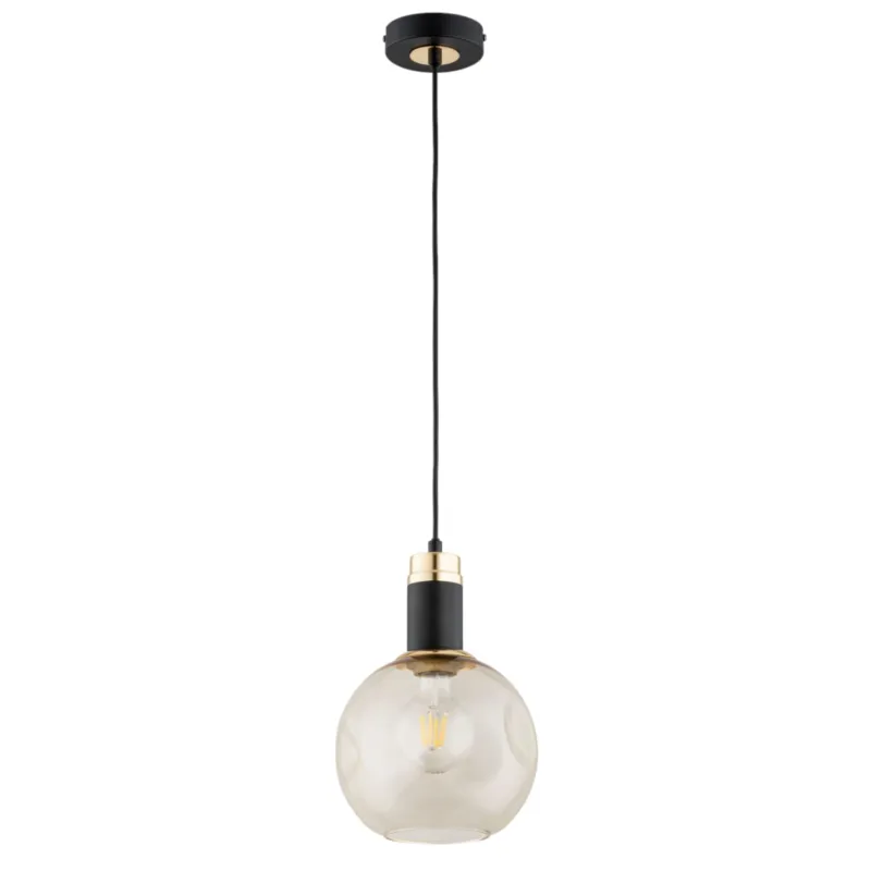 Zamów teraz Lampa wisząca Adel 61271 Alfa 1xE27 LED Metal Czarny - Złoty