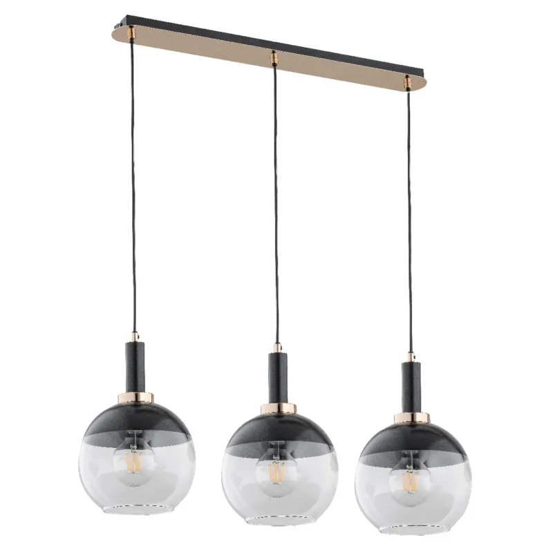 Oferta czasowa Lampa wisząca Adria 62190 Alfa 3xE27 LED Metal Czarny - Stare Złoto