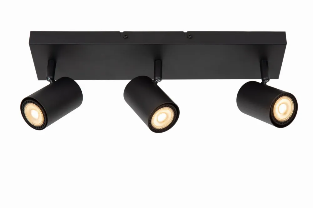 Lampa sufitowa reflektorowa AMIGO 53910/03/30 Lucide 3x40W GU10 Metal Czarny Do wyczerpania zapasów