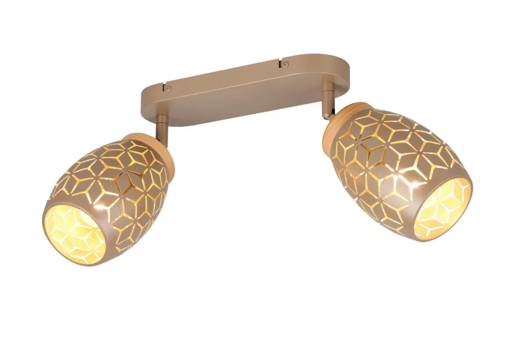 Lampa sufitowa reflektorowa BIDAR R81572065 RL 2x10W E14 Metal Brązowy Taniej