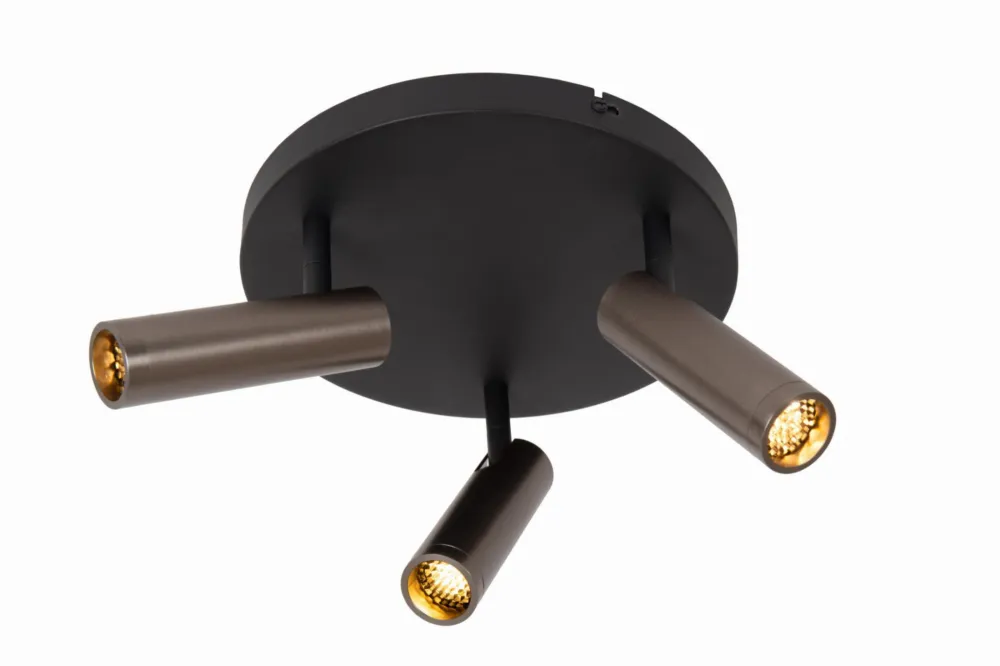 Łatwy zwrot Lampa sufitowa reflektorowa GRADO 22974/13/15 Lucide 3x12W GU10 Aluminium Szary