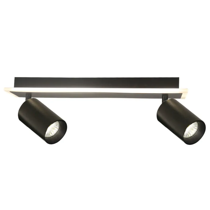 Bestseller Lampa sufitowa spot Parma LP-0612/2WS BK Light Prestige 2xLED+GU10 Metal Czarny
