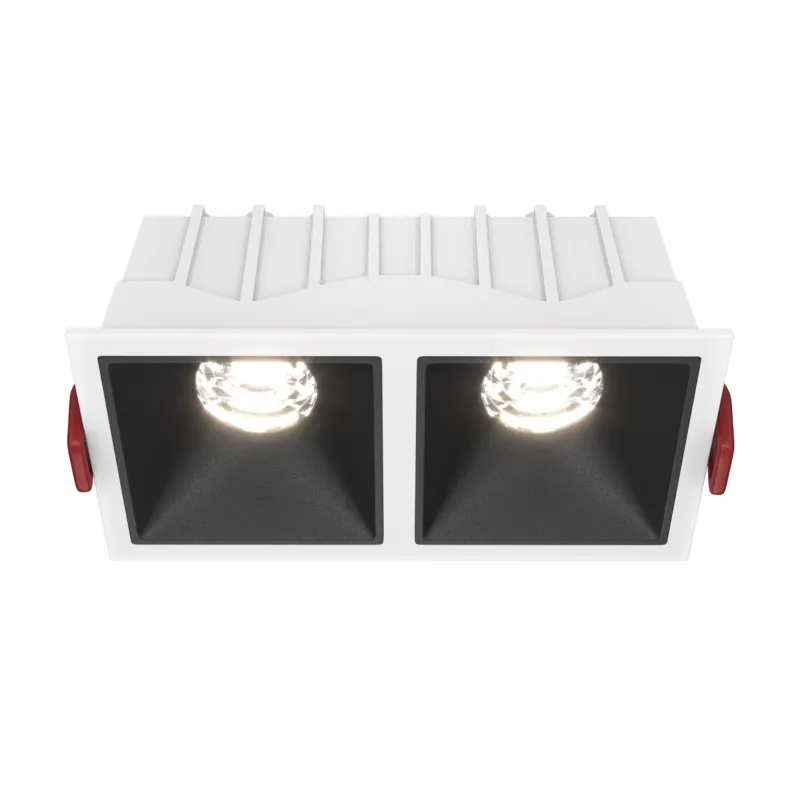 Lampa sufitowa Spot reflektor Alfa LED DL043-02-10W4K-SQ-WB Maytoni LEDx20W Aluminium i tworzywo sztuczne/ Biały i czarny/ Ekspresowa dostawa