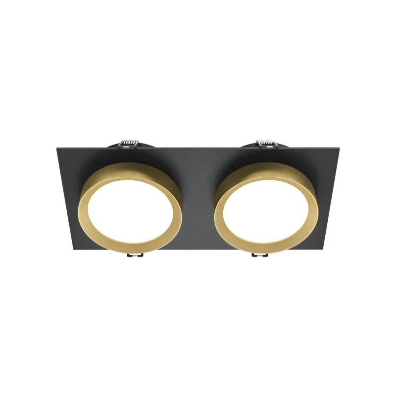 Ekspresowa dostawa Lampa sufitowa Spot reflektor Hoop DL086-02-GX53-SQ-BG Maytoni GX53x12W Aluminium i tworzywo sztuczne/ Czerń ze złotem/