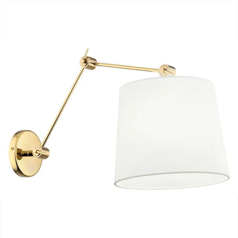 Oferta czasowa Lampa ścienna Kinkiet Zakyntos Plus 4897 Argon 1xE27 15W Stal Mosiądzowana, Biały