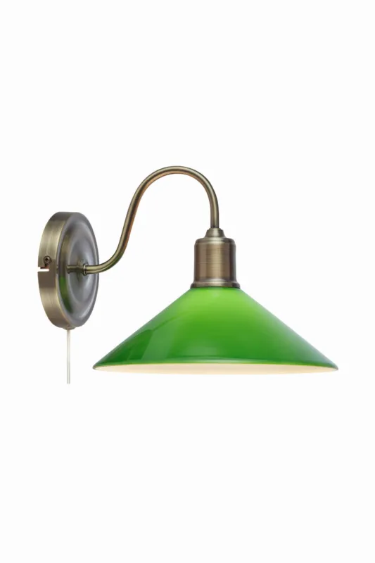 Zniżka Lampa ścienna Vela 108866 Markslojd E27 Antyczny Mosiężny, zielony