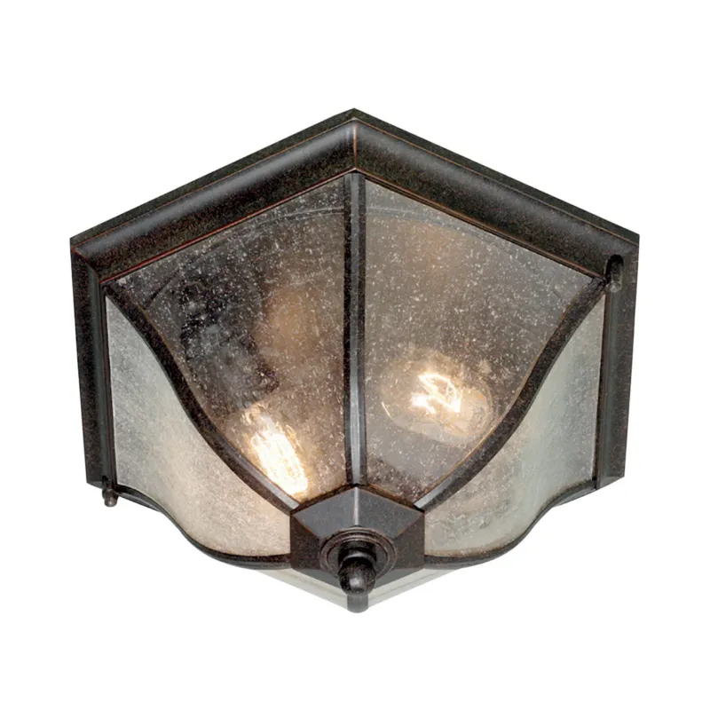 Nowy Lampa stropowa Elstead Lighting New England NE8-M IP44 2xE27 Aluminium Brązowy