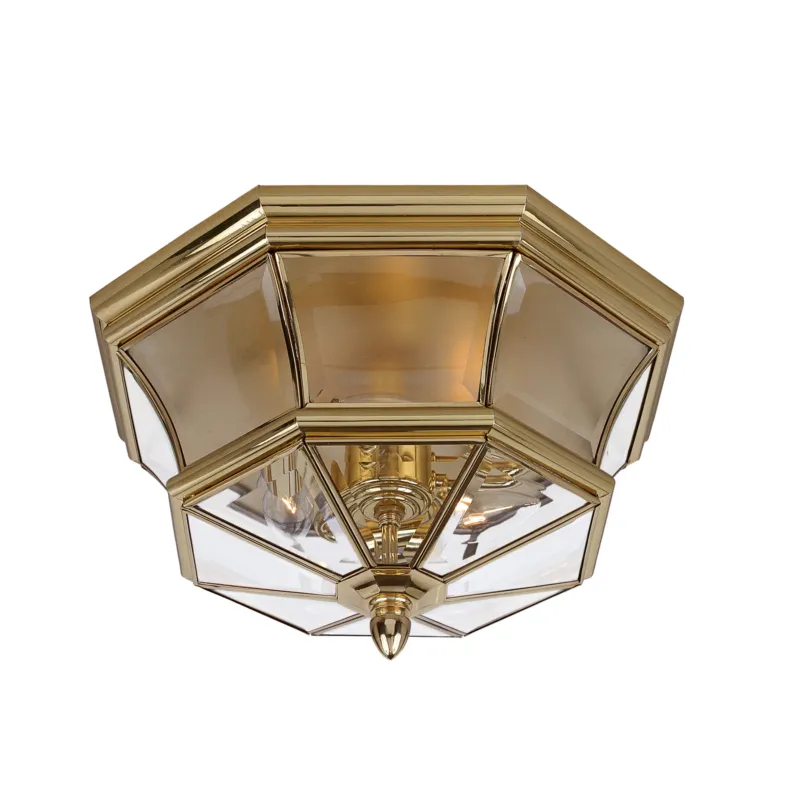 Lampa stropowa Elstead Lighting Newbury QZ-NEWBURY-F-PB IP44 3xE14 Mosiądz Mosiądz Zniżka