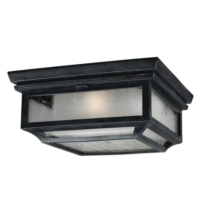 Lampa stropowa Elstead Lighting Shepherd FE-SHEPHERD-F IP44 2xE27 Tworzywo Czarny Obniżka ceny