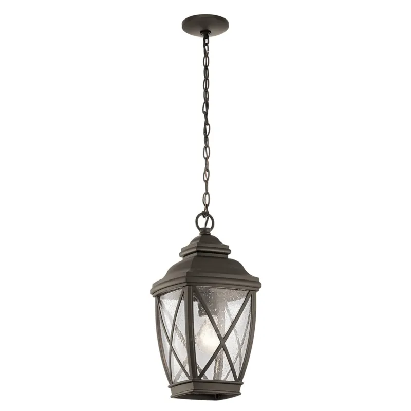 Wyprzedaż Lampa stropowa wisząca Elstead Lighting Tangier KL-TANGIER8-M IP45 1xE27 Aluminium Brązowy