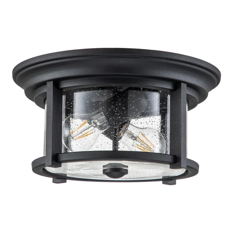 Tylko do końca tygodnia Lampa sufitowa Plafon Merrill FE-MERRILL-F-BLK Elstead Lighting 2x60 W E27 Czarny