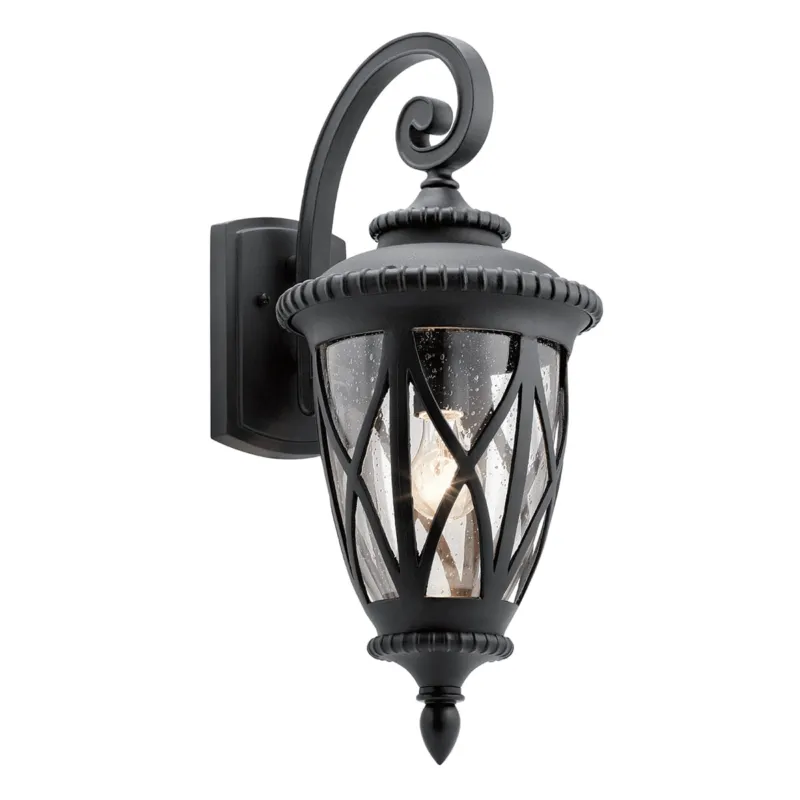 Ograniczona ilość Lampa ścienna Kinkiet zewnętrzny Elstead Lighting Admirals Cove KL-ADMIRALS-COVE-L IP44 1xE27 Tworzywo Czarny