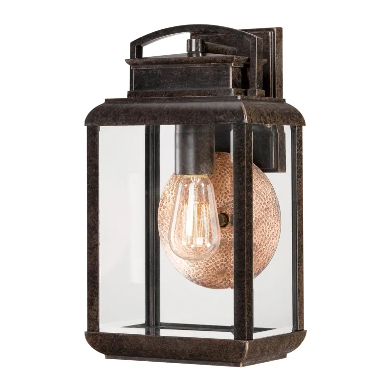 Bezpieczna płatność Lampa ścienna Kinkiet zewnętrzny Elstead Lighting Byron QZ-BYRON-M IP44 1xE27 Metal Brązowy