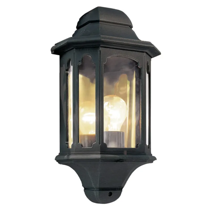 Niska cena Lampa ścienna Kinkiet zewnętrzny Elstead Lighting Chapel CP7-BLACK IP44 1xE27 Aluminium Czarny