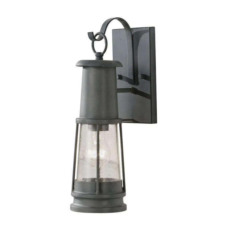 Wysoka jakość Lampa ścienna Kinkiet zewnętrzny Elstead Lighting Chelsea Harbor FE-CHELSEAHBR2 IP44 1xE27 Aluminium Srebrny