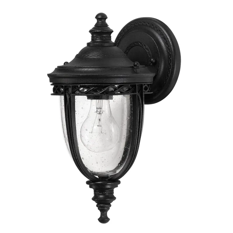 Lampa ścienna Kinkiet zewnętrzny Elstead Lighting English Bridle FE-EB2-S-BLK IP44 1xE27 Stal Czarny Wyprzedaż