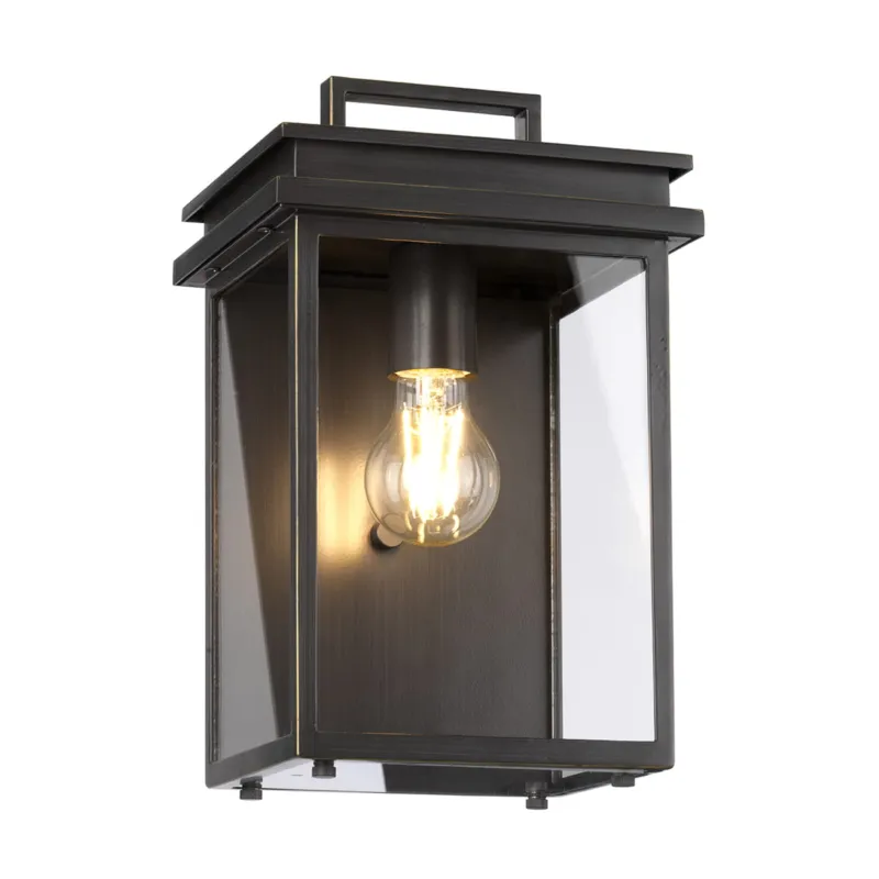 Lampa ścienna Kinkiet zewnętrzny Elstead Lighting Glenview FE-GLENVIEW-M IP44 1xE27 Aluminium Brązowy Rabat