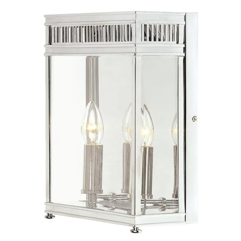 Lampa ścienna Kinkiet zewnętrzny Elstead Lighting Holborn HL7-M-PC IP44 2xE14 Mosiądz Chrom Premium