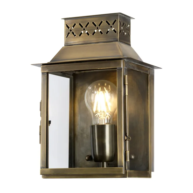 Darmowy zwrot Lampa ścienna Kinkiet zewnętrzny Elstead Lighting Lambeth Palace LAMBETH-PALACE IP44 1xE27 Mosiądz Mosiądz