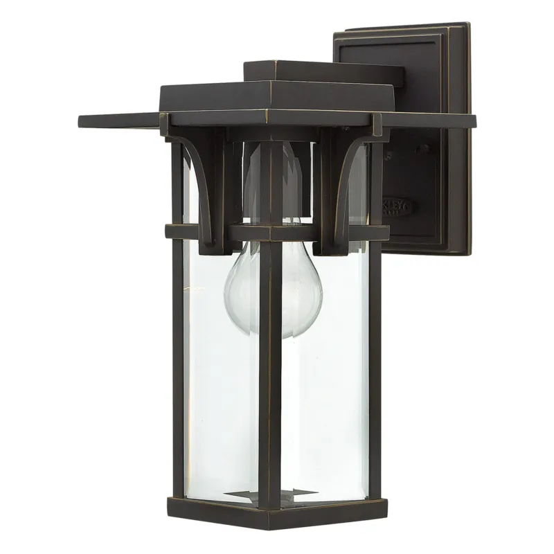 Lampa ścienna Kinkiet zewnętrzny Elstead Lighting Manhattan HK-MANHATTAN2-S IP44 1xE27 Aluminium Brązowy Bezpieczna płatność