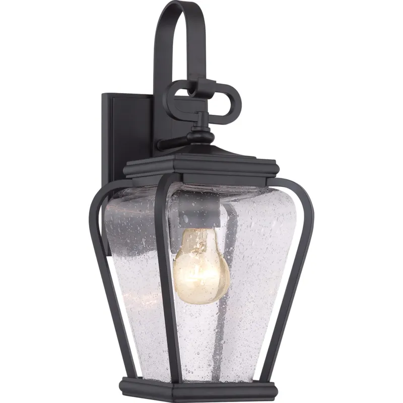 Lampa ścienna Kinkiet zewnętrzny Elstead Lighting Province QZ-PROVINCE2-S IP44 1xE27 Szkło Czarny Oferta
