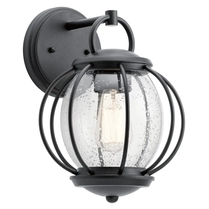 Lampa ścienna Kinkiet zewnętrzny Elstead Lighting Vandalia KL-VANDALIA2-S IP44 1xE27 Stal Czarny Oferta