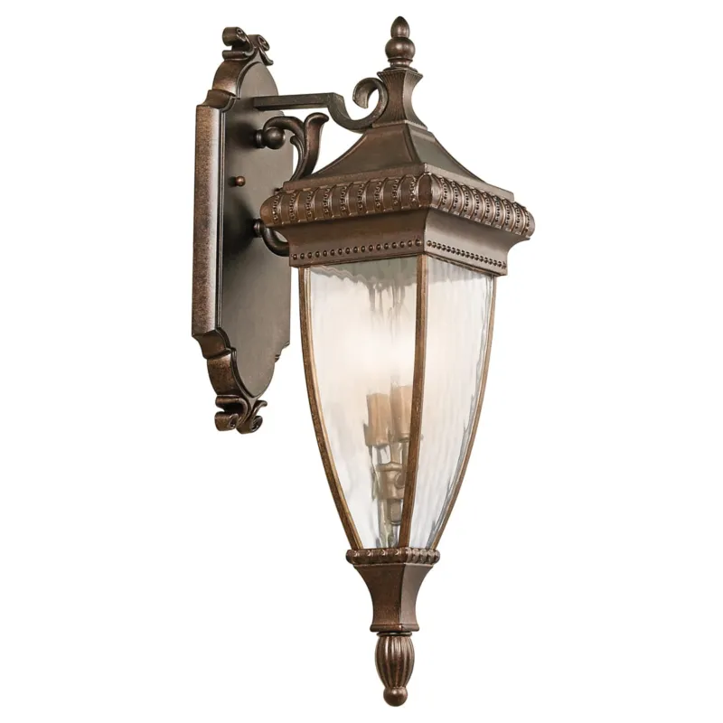 Lampa ścienna Kinkiet zewnętrzny Elstead Lighting Venetian Rain KL-VENETIAN2-M IP44 2xE14 Metal Brązowy Ostatnie sztuki