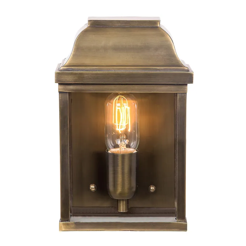 Kup online Lampa ścienna Kinkiet zewnętrzny Elstead Lighting Victoria VICTORIA-BR IP44 1xE27 Mosiądz Mosiądz