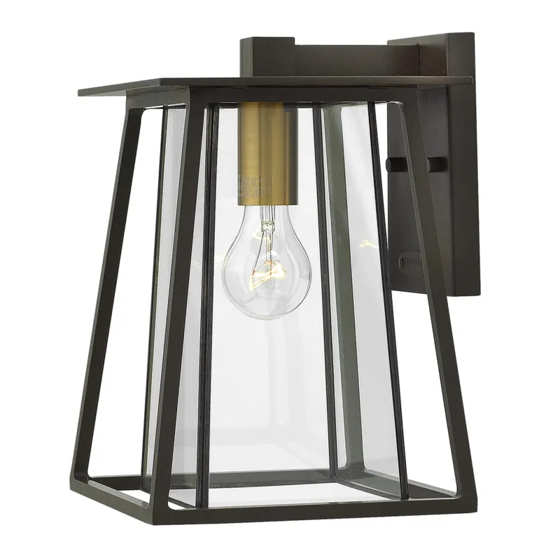Taniej Lampa ścienna Kinkiet zewnętrzny Elstead Lighting Walker HK-WALKER2-M IP44 1xE27 Aluminium Brązowy