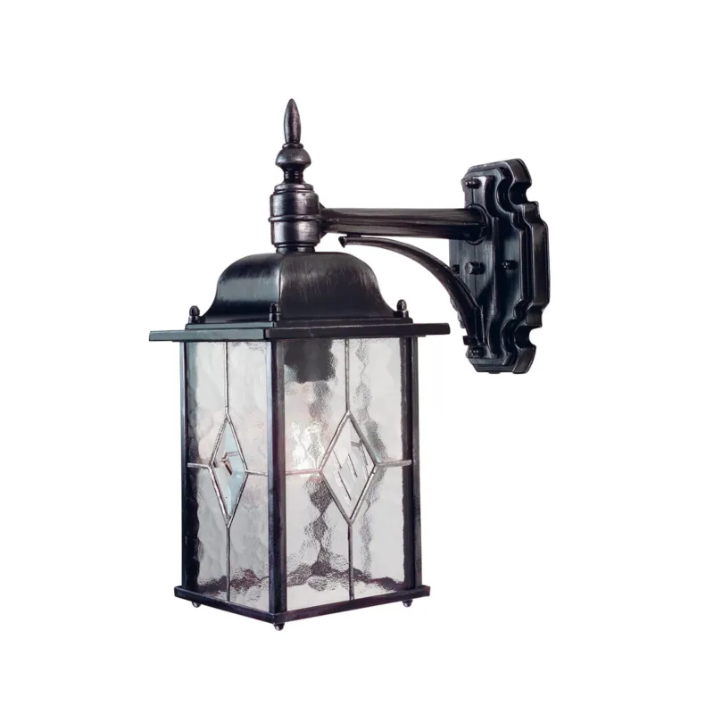 Wysoka jakość Lampa ścienna Kinkiet zewnętrzny Elstead Lighting Wexford WX2 IP23 1xE27 Metal Czarny