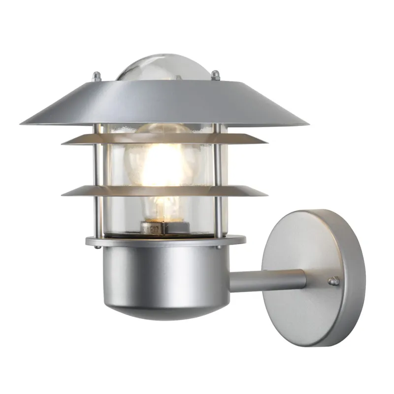 Lampa ścienna Nowoczesny kinkiet zewnętrzny Elstead Lighting Helsingor HELSINGOR IP44 1xE27 Stal Srebrny Sprawdź teraz