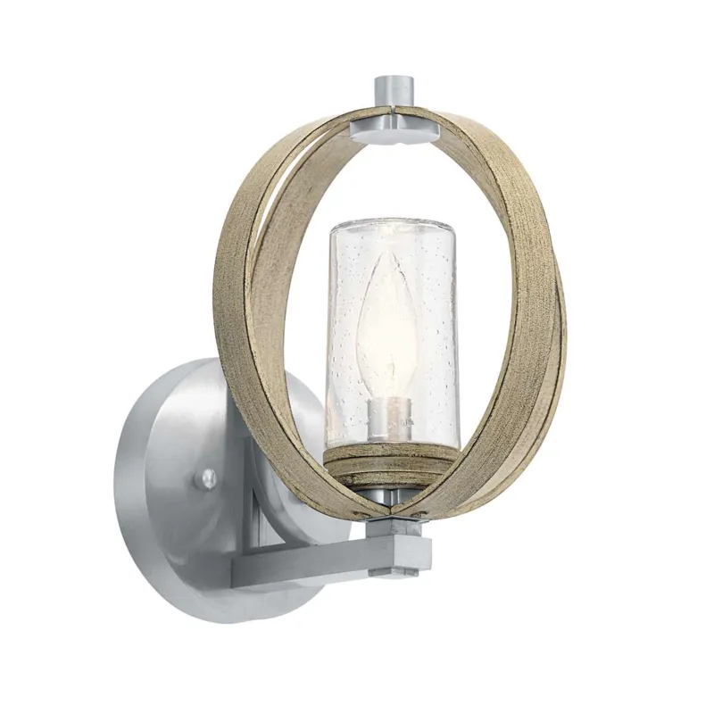 Bestseller Latarnia naścienna Grand Bank KL-GRAND-BANK1-DAG Elstead Lighting 1x40 W E14 Postarzana antyczna szarość/Szczotkowane aluminium