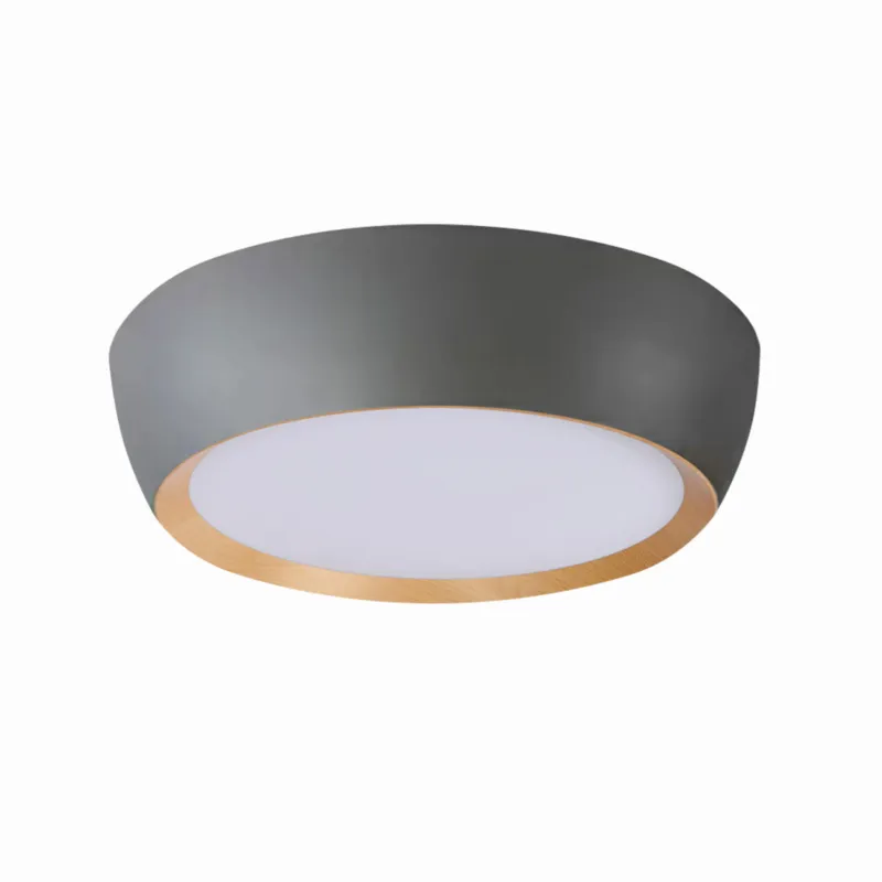 Zniżka Lampa sufitowa Candellux Abruzzo szaro-drewniana z białym kloszem LED
