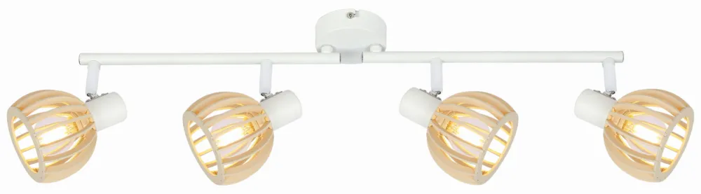 Wyprzedaż Lampa sufitowa Candellux Atarri biała z kloszem MDF 4×E14