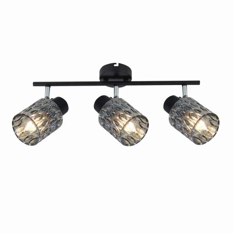 Lampa sufitowa Candellux Bill czarna listwa 3×E27 Darmowy zwrot